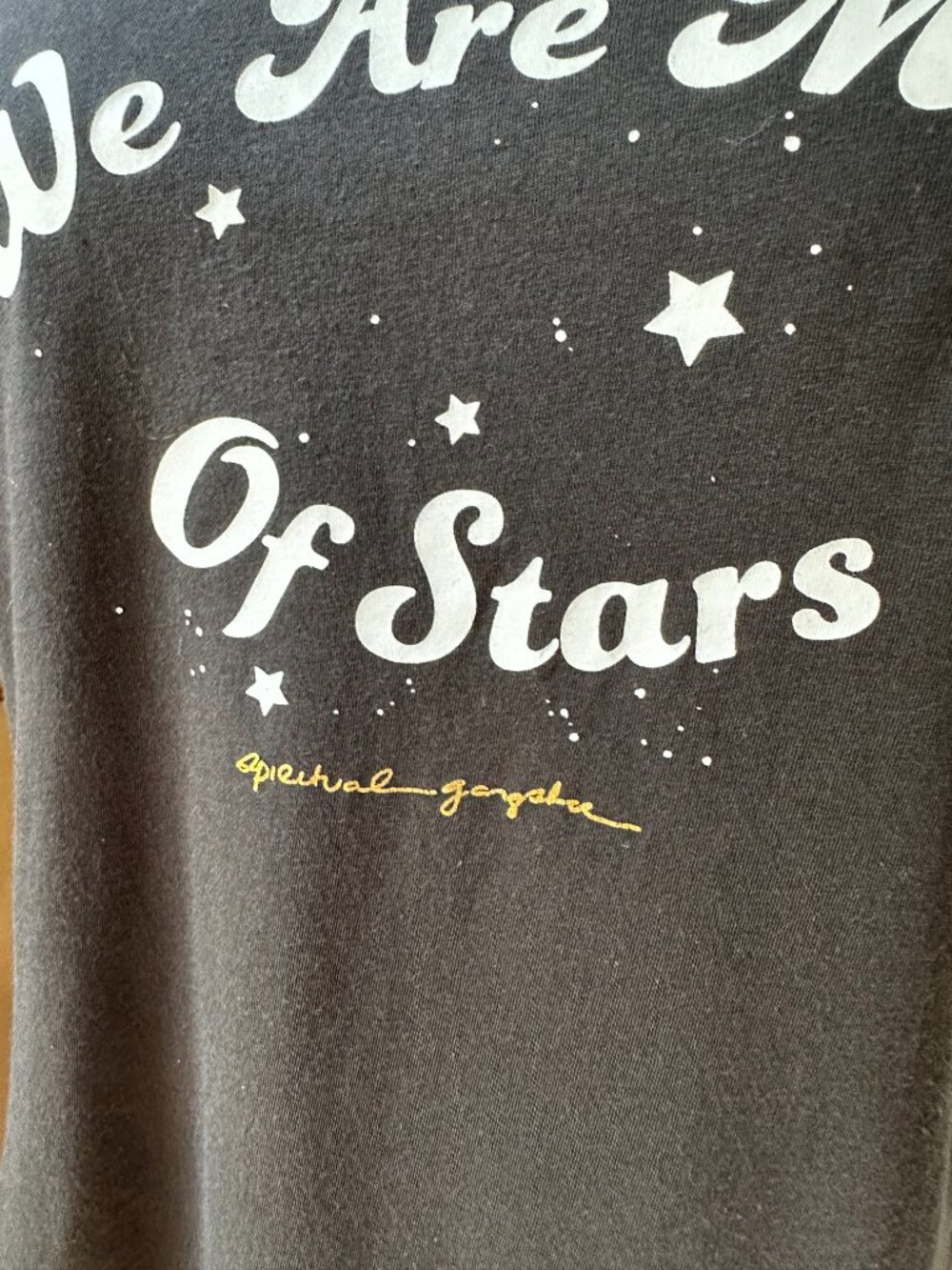 Spiritual Gangster Muscle Tee/Tank, Black and White, Stars Design, Like New, L - Picture 4 of 8